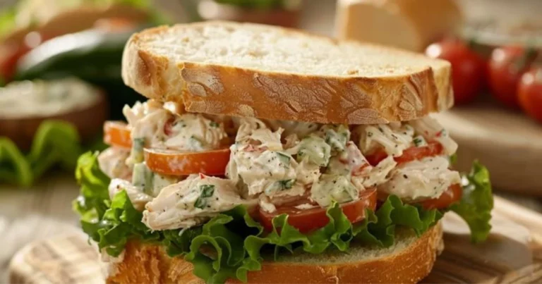 Sándwich Cremoso de Pollo con Toque Casero – Receta Fácil y Deliciosa