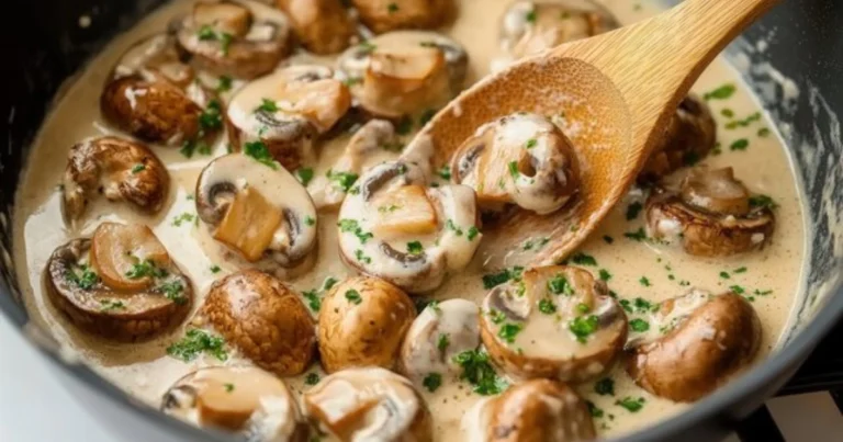 Champiñones a la crema con ajo