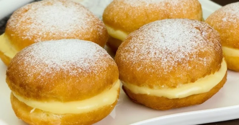 Beignets rellenos de crema pastelera
