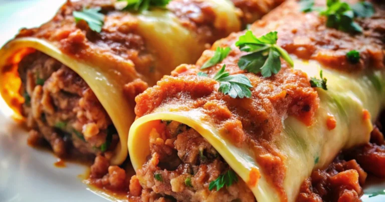 Cannelloni Rellenos de Carne y Queso Gratinados al Horno — Receta Casera Irresistible