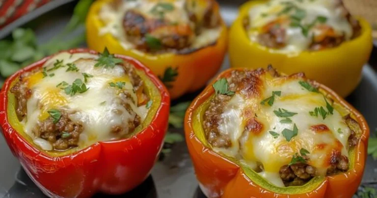 Pimientos rellenos de carne y arroz gratinados con queso: receta casera y nutritiva