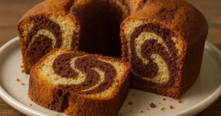 Bizcocho marmoleado esponjoso