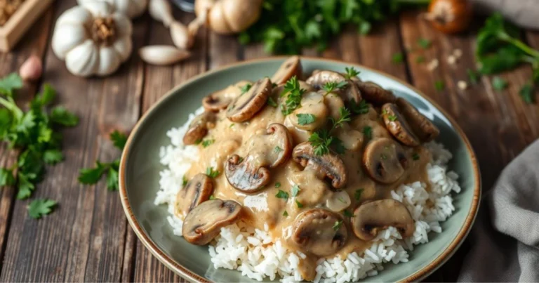 Guiso cremoso de champiñones con arroz: receta fácil, nutritiva y reconfortante