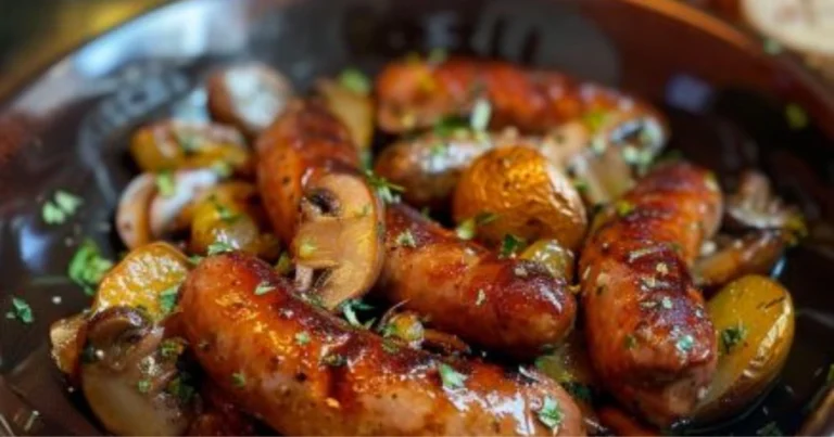 Salchichas al horno con papas y champiñones: receta completa y trucos para un plato perfecto