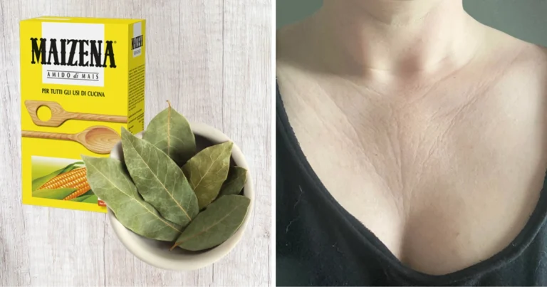 Cómo eliminar las arrugas del cuello y el pecho con maicena y laurel
