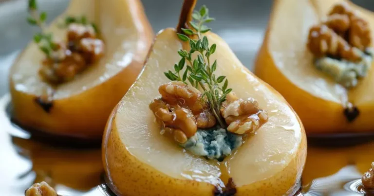 Peras asadas con queso y nueces: receta gourmet fácil y deliciosa