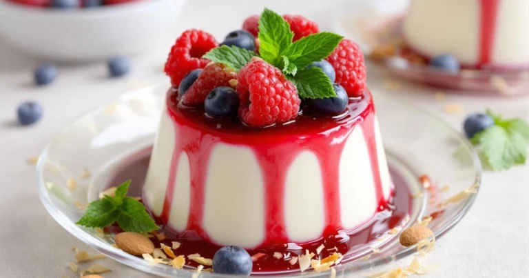 Panna cotta de vainilla con coulis de frutos rojos: receta completa