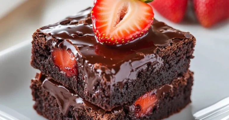 Brownies de chocolate con fresas: receta jugosa y fácil para sorprender