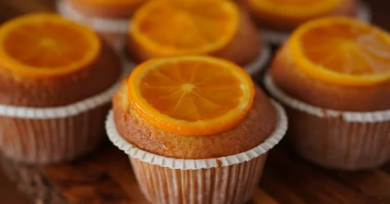 Muffins invertidos de naranja: receta fácil y esponjosa