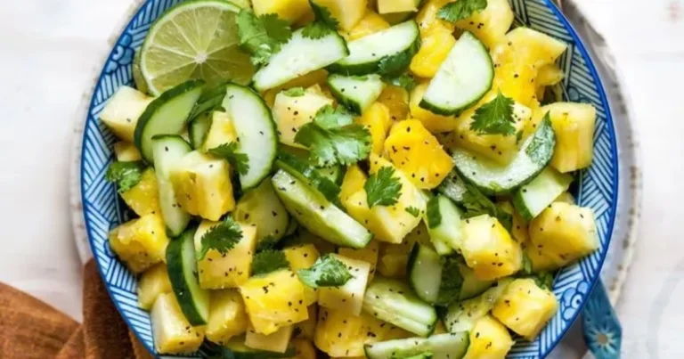 Ensalada fresca de piña y pepino: receta completa y saludable