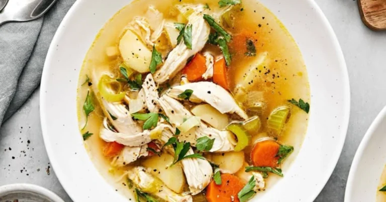 Receta de sopa de pollo con verduras y patatas: nutritiva y reconfortante