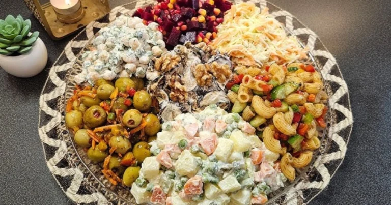 Bandeja de ensaladas variadas: frescura, color y nutrición en un solo plato