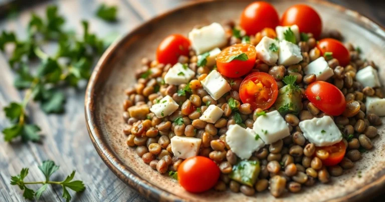 Ensalada de lentejas con feta y vegetales frescos: receta nutritiva y fácil
