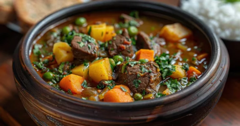 Estofado de carne con patatas y guisantes: receta tradicional y nutritiva