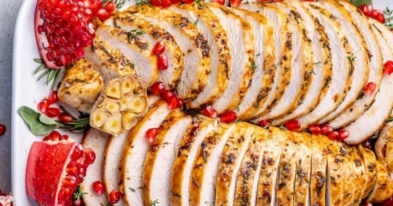 Pechuga de pavo al horno con salsa y granada: receta fácil y deliciosa