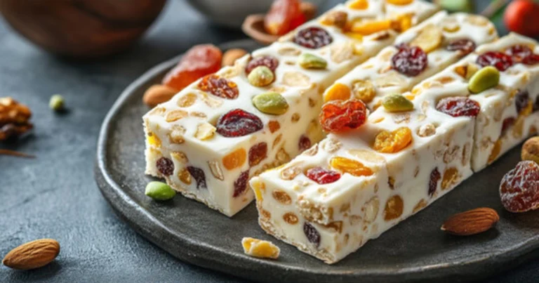 Turrón blanco con frutos secos: receta casera fácil y deliciosa