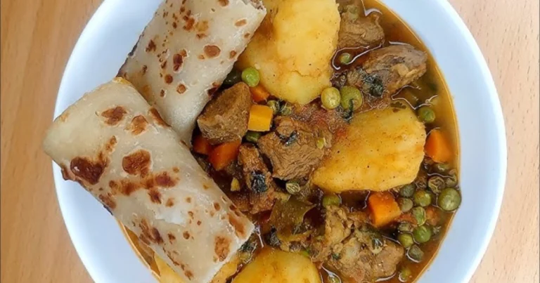 Guiso de carne con verduras y chapati: receta completa y nutritiva