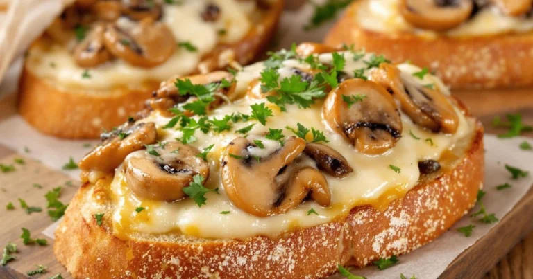 Tostadas gratinadas de champiñones y queso: receta fácil y deliciosa