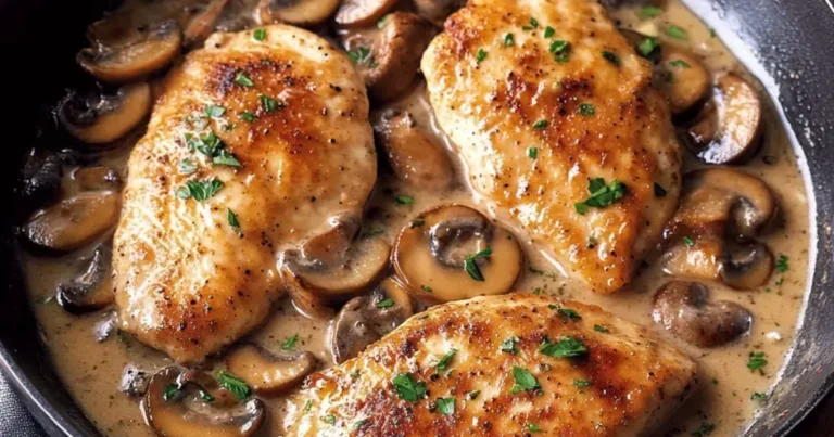 Pollo en salsa cremosa de champiñones: receta casera irresistible