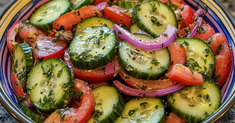 Ensalada fresca de tomate, pepino y cebolla roja: receta saludable y nutritiva