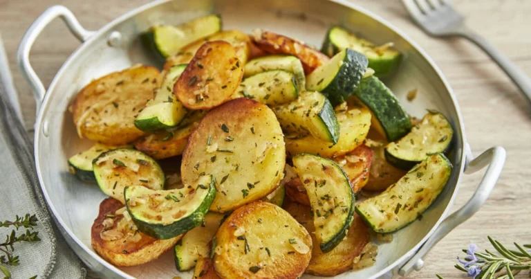Verduras asadas al horno con patatas, zanahorias y calabacín: receta saludable y fácil