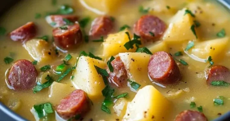 Sopa alemana de patatas y salchichas: receta tradicional reconfortante