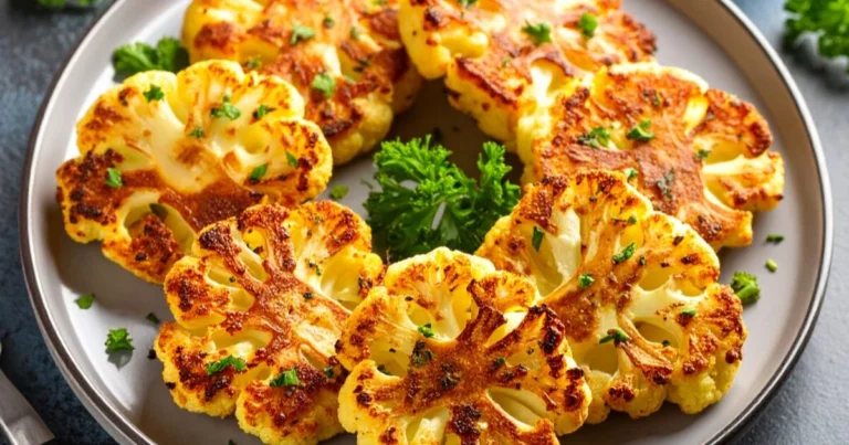 Filetes de coliflor dorados y crujientes: receta saludable y deliciosa