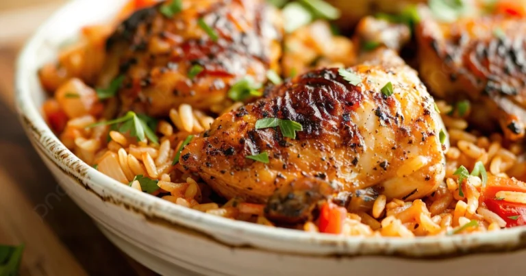 Pollo con arroz al estilo mediterráneo: una receta casera llena de sabor y tradición
