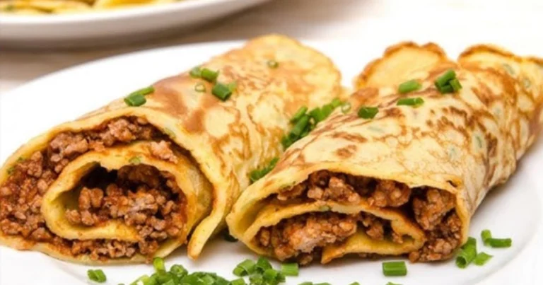 Crêpes saladas rellenas de carne: receta fácil, nutritiva y perfecta para cualquier comida