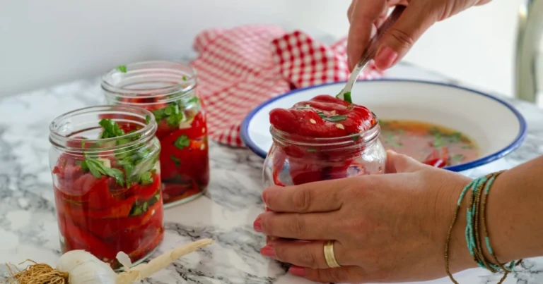 Pimientos marinados en aceite de oliva y hierbas: receta casera mediterránea