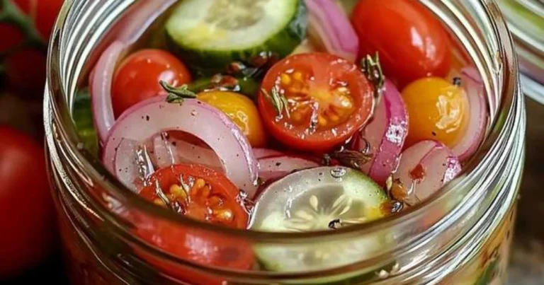 Encurtido de pepino, tomate y cebolla: receta fresca y versátil