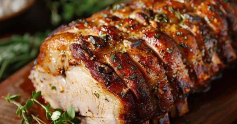 Rollo de cerdo asado con hierbas aromáticas: receta jugosa y llena de sabor