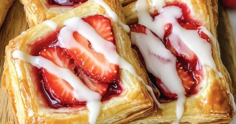 Receta completa de pastelitos de hojaldre con crema y fresas