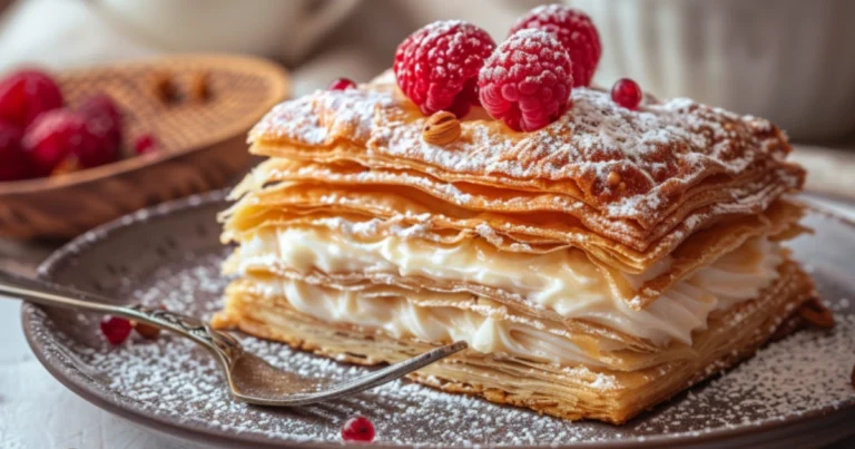 Milhojas de crema con frutos rojos: receta casera paso a paso