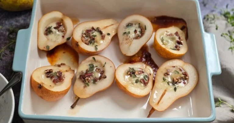 Peras al Horno con Queso Azul y Miel: Receta Gourmet y Saludable