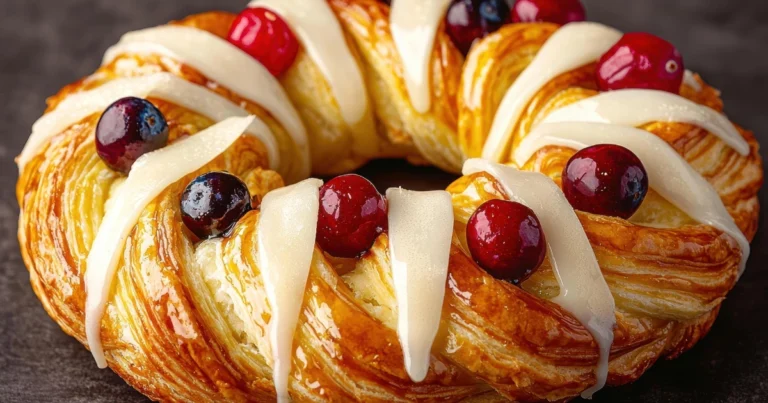 Couronne feuilletée con crema pastelera y cerezas: receta completa y guía detallada