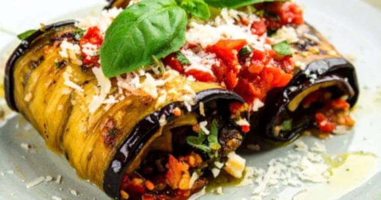 Rollitos de berenjena rellenos de ricotta y pimientos asados: receta mediterránea ligera y saludable