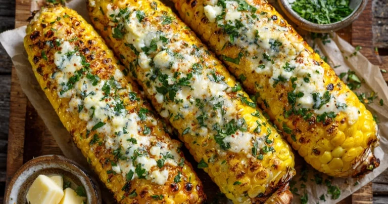 Maíz asado con mantequilla de hierbas y queso fundido: receta fácil para lucirte en casa