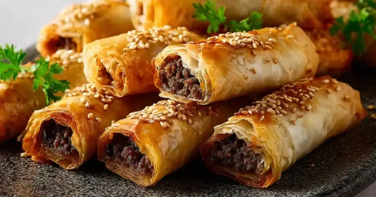 Rollitos de hojaldre con carne picada: crujientes por fuera y jugosos por dentro