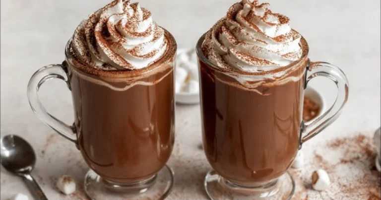 Receta de chocolate caliente cremoso con chantilly