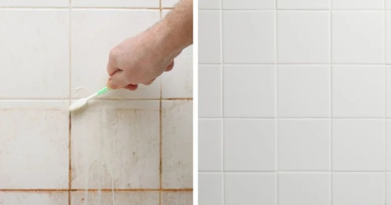 Juntas del baño limpias y claras: método sencillo con ingredientes comunes